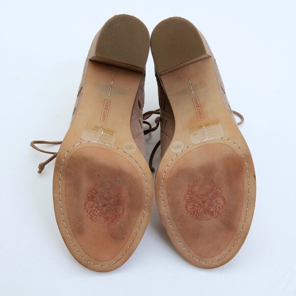 Vince Camuto Tarita Leather Cutout Open Toe Sandals Tan Women Size 7.5 Wide - Picture 11 of 16